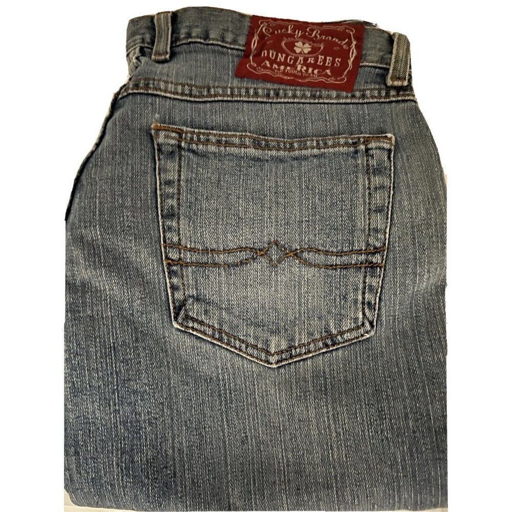 Lucky Women Blue Denim Flare Jeans 6/28 Stretch Dungarees 5 Pockets 28/32 Cotton - Picture 5 of 8